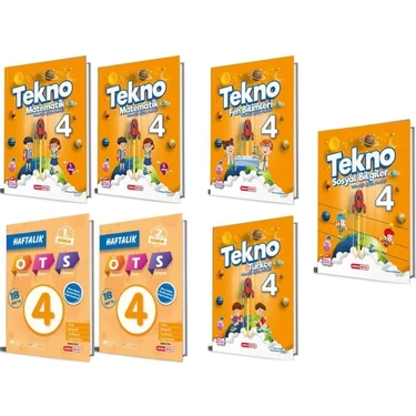 Kırmızı Beyaz Yayınlar Tekno 4. Sınıf Tüm Dersler