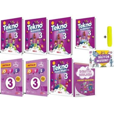 Kırmızı Beyaz Yayınlar Tekno 3. Sınıf Tüm Dersler Seti 18