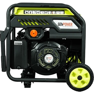 Genpower Marka Gbg 75 Le Model 7,5 Kva Benzinli, Marşlı Tekerlekli,monofaze Inverter Portatif