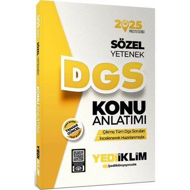 Yediiklim Yayınları 2025 DGS Sözel Yetenek Konu