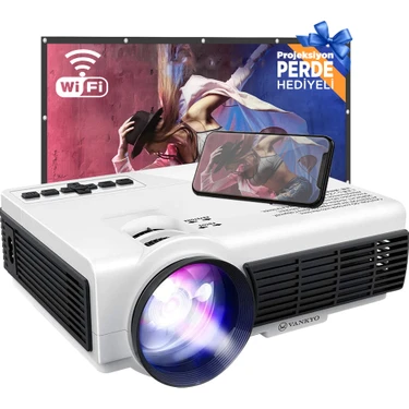VANKYO Leisure 410 5G WiFi Projeksiyon Cihazı - 1080P Destekli - 240 İnç Yansıtma - Dahili Hoparlör