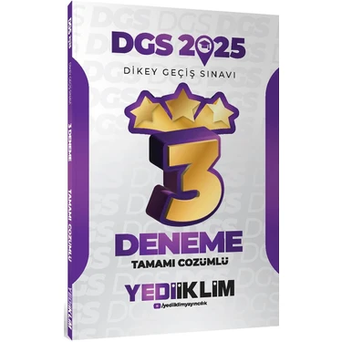 Yediiklim Yayınları 2025 DGS Tamamı Çözümlü 3 Yıldız