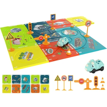 Learning Fun 18 Parça Stem Eğitici Beceri Geliştirici Mantıksal Kendin Yap Yol Inşa Oyunu Puzzle