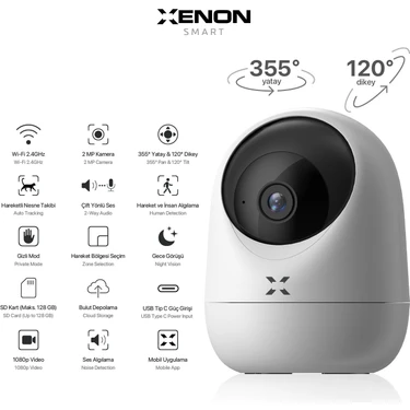 XenonSmart Akıllı Wifi Kamera Iç Mekan Kamerası Smart