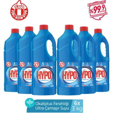 Hyper Hypo Ultra Kıvamlı Çamaşır Suyu Okaliptus 3 kg x 6