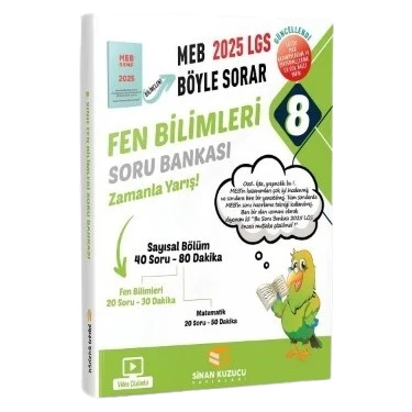 Sinan Kuzucu Yayınları 2025 8. Sınıf LGS Fen Bilimleri Soru