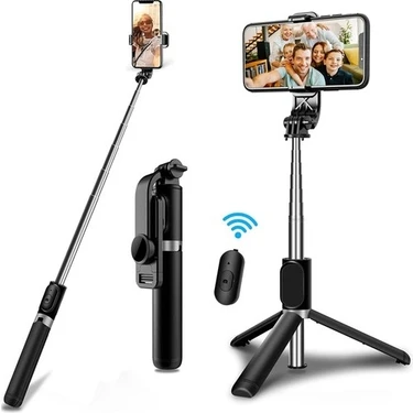 HappyCase Kablosuz Uzaktan Kumandalı Selfie Çubuğu Tripod -