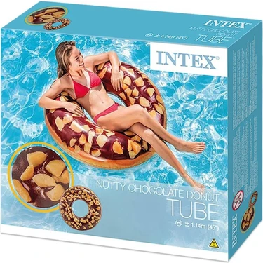 Intex Nutty Chocolate Donut Tube Çikolatalı Simit 114