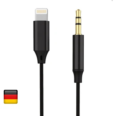 Woyax by Deji iPhone Lightning Aux 3.5mm Ses Kablosu 1.2m Stereo