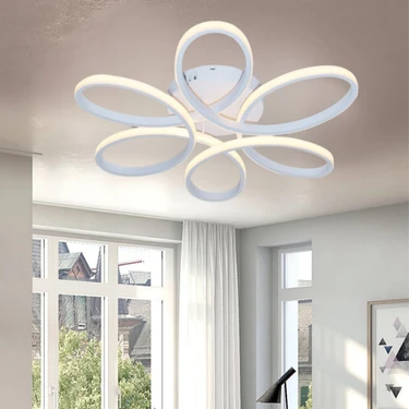 Elektroyou Linup Modern Beyaz Plafonyer Tavana Sıfır Beyaz Işık Salon Mutfak Yatak Odası LED