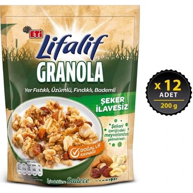 Eti Lifalif Granola Kuruyemişli 200 G x 12