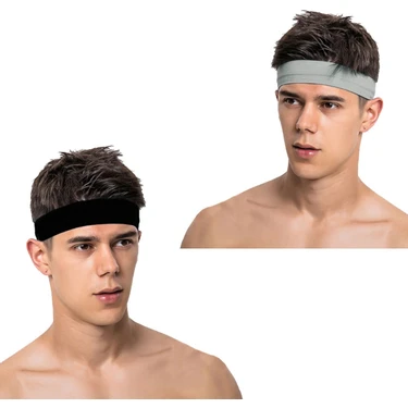 Salvia Dione 2li Erkek Spor Saç Bandı Sporcu Kafabandı Headband Tenis Ter Bantı Fitness Saç