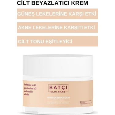 BATÇI SKIN CARE 50 ml Leke Karşıtı Cilt Kremi Tüm Cilt Tipleri İçin Derinlemesine