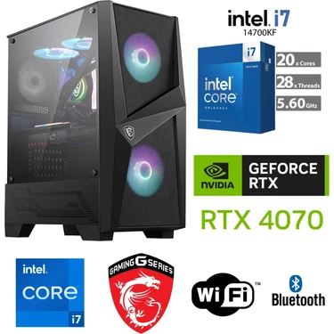 RTX4070 12 GB OC - GAMİNG PC DDR5 - İNTEL İ7 14700KF - 64 GB DDR5 RAM - 1 TB M.2 SSD - SIVI