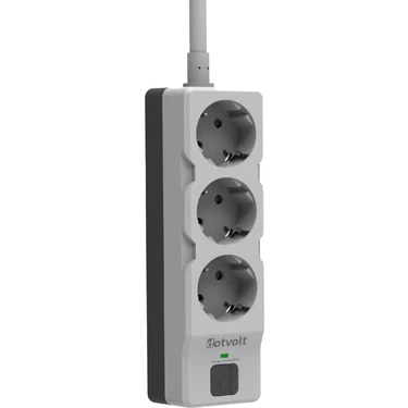 Dotvolt Üçlü 1.5 Metre Kablolu Akım Korumalı Priz Beyaz Anahtarlı Surge Hunter 1050
