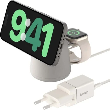 Belkin Boostcharge Pro Kablosuz 2'si 1 Arada Magsafe (15 W) Şarj