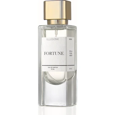 ILLUSIONE Fortune EDP Kadın Parfüm, Vanilya-Çiçeksi-Amber, Narenciye, Paçuli, Sedir, Sandal, 50