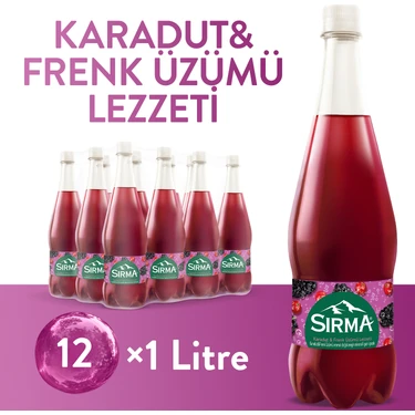 Sırma B Vitaminli Karadut & Frenk Üzümü Aromalı Maden Suyu 12X1