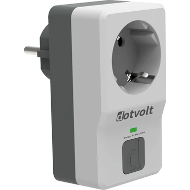 Dotvolt Tekli Akım Korumalı Priz Beyaz Anahtarlı Surge Hunter 1050