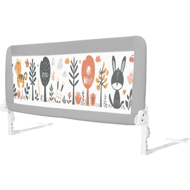 Kiwi Bed Guard Asansörlü, Renkli Desenli Çocuk Yatak Bariyeri, Yatak Korkuluğu, Bebek Güvenlik