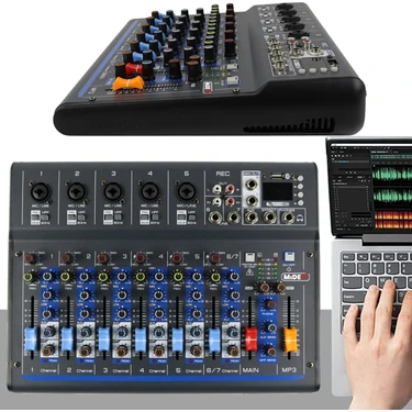 Midex MDX-07FXU 7 Kanal Ses Mikseri Deck Mikser (Kayıt Fiyatı