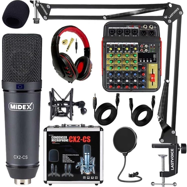 Midex Wizard Paket-2 Cx2 Stüdyo Mikrofon Mdx-04 FXU Stüdyo Fiyatı