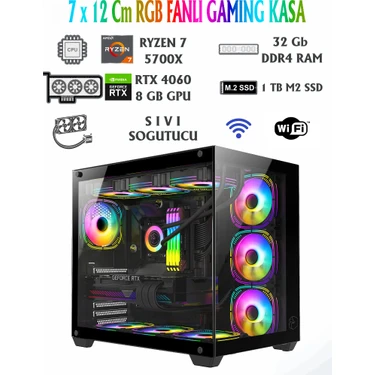 Ramtech Suppley Ryzen 7 5700X / Rtx 4060 8gb / 32GB Ram / 1tb Nvme M2 SSD / Sıvı Soğutmalı Oyuncu