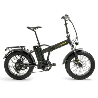 Bisan E-Folding F2 20 Jant Elektrikli Fat Bike Katlanır Bisiklet Siyah -