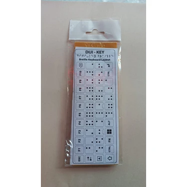 Diji-Key Diji-Braille Şeffaf Görme Engelliler Için Braille Alfabesi Pc Laptop Kabartma Sticker .