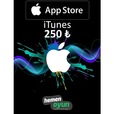 HemenOyun App Store Itunes 250 TL Hediye Kartı Bakiye