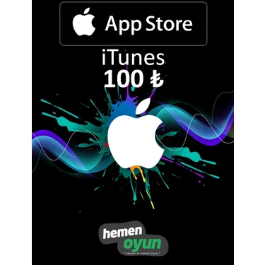HemenOyun App Store Itunes 100 TL Hediye Kartı Bakiye