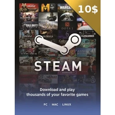 Steam Gift Card 10 USD