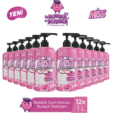 Miss Bulaşık Deterjanı Bubble 1 L x 12