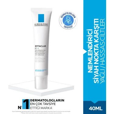 La Roche-Posay Effaclar K(+) Nemlendirici Siyah Nokta Karşıtı- Yağlı-Hassas Ciltler 40