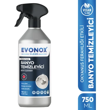 Evonox Clean Ultra Güçlü Banyo Temizleyici ve Kireç Çözücü Okyanus Kokulu Sprey 750