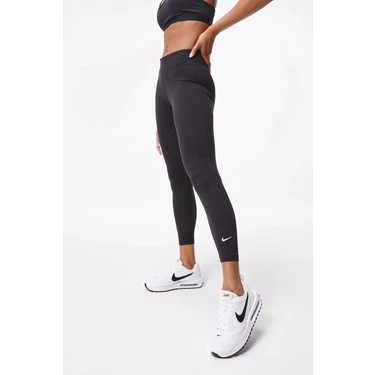 Nike Sportswear Essentials Mid Rise 7/8 Leggings Black Pamuklu Kadın Spor Tayt