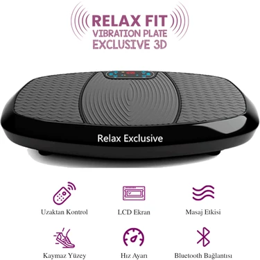 Relax Fit Exclusive 3D Vibration Plate Titreşimli Spor Egzersiz Fitness Aleti