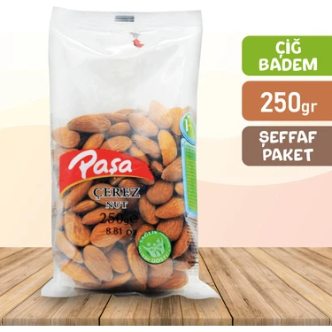 Paşa Kuruyemiş Çiğ Badem Içi Şeffaf Paket 250 gr (Naturel