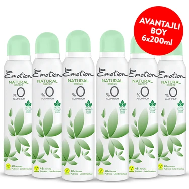 Emotion Natural Breeze Kadın Deodorant 6 x 200