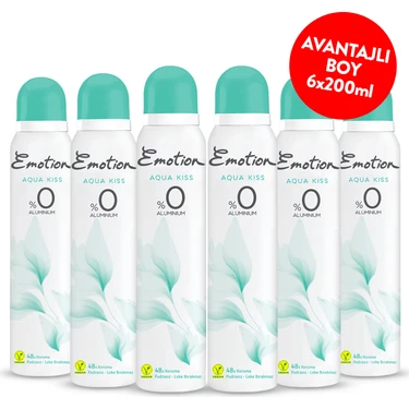 Emotion Aqua Kiss Kadın Deodorant 6 x 200