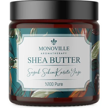 Monoville Soğuk Sıkım Shea Butter Karite Yağı Güneş Sonrası Ne mlendirici Yağ % 100 Saf 100