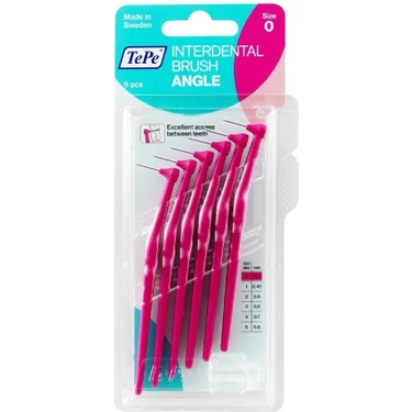 Tepe Angle Saplı Arayüz Fırçası Pembe 0,4 Mm 6