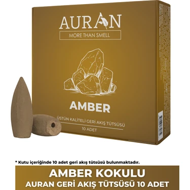 Auran Amber Kokulu Geri Akış Tütsüsü konik Tütsü Amber Backflow Incense Cones 10