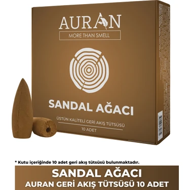 Auran Sandal Ağacı Kokulu Geri Akış Tütsüsü konik Tütsü Sandal Wood Backflow Incense Cones 10