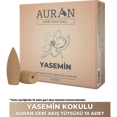 Auran Yasemin Kokulu Geri Akış Tütsüsü Konik Tütsü Jasmine Backflow Incense Cones 10