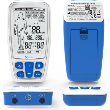 Fizyopol / X-Pool R-C4A 2 Kanallı, 60 Programlı, Bataryalı Dijital Tens,ems, Masaj