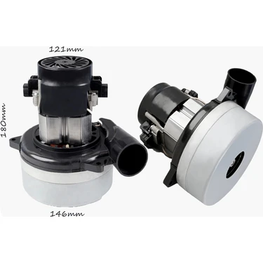 Süpürge Motoru Egzozlu Çift Fanlı 24 volt