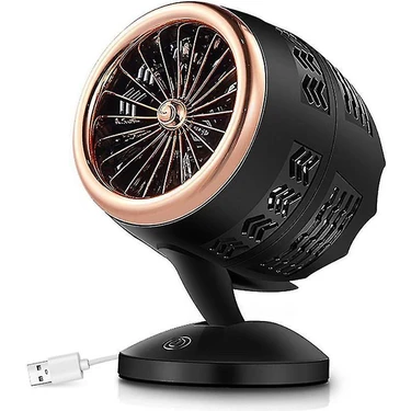 Chronus 350W Space USB Powered Isıtıcı Fan Taşınabilir Fan Hızlı Isıtma Termostatı Ev - Siyah (Yurt