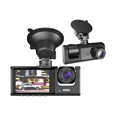 Torima TA-01 Siyah 1080p Araç içi 3 Kameralı Lcd Ekranlı Gece Görüşlü Araç