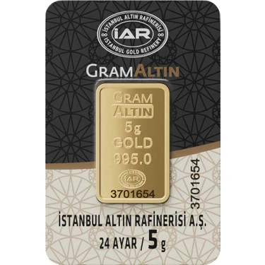 5 gr 24 Ayar İAR Gram Külçe